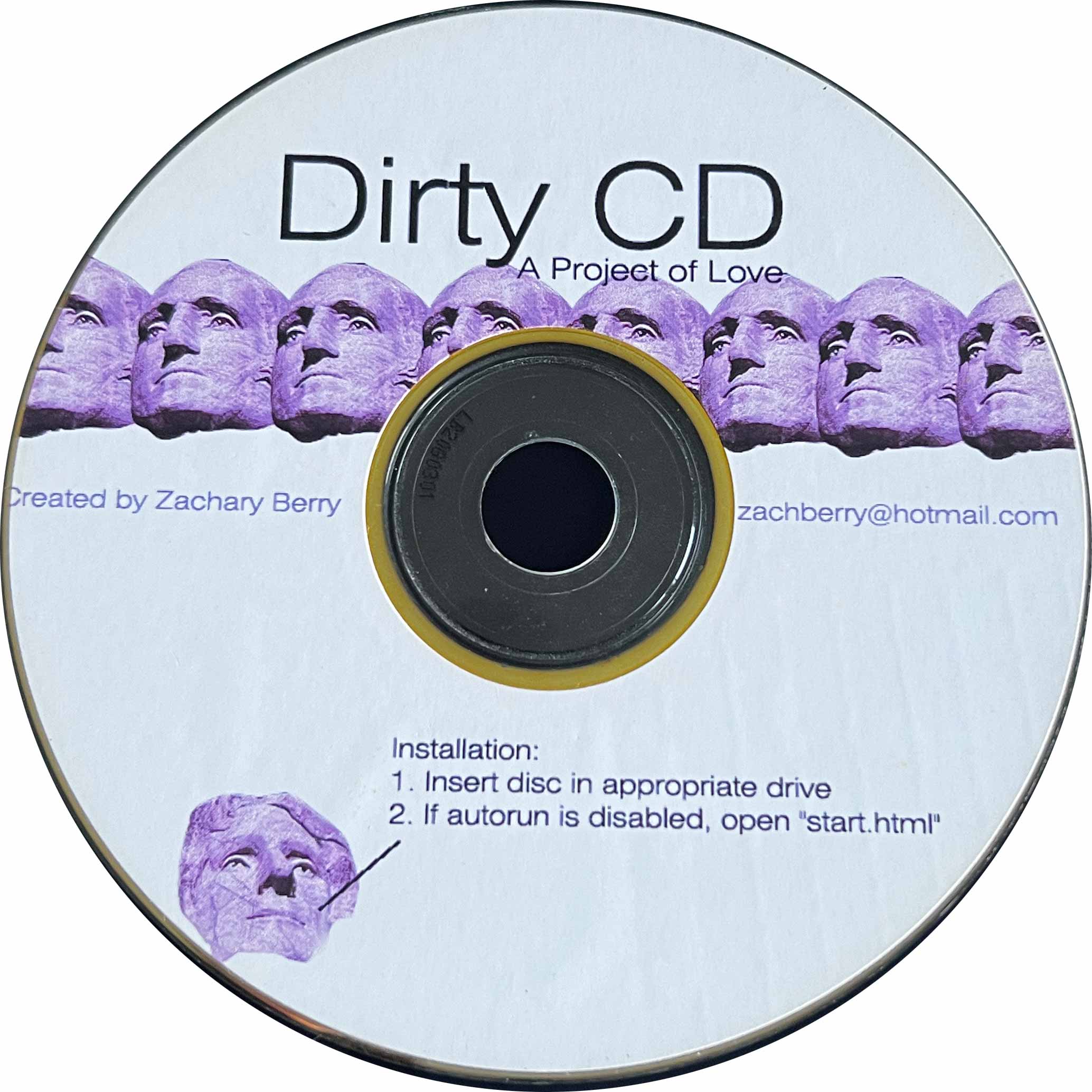 A photo of the Dirty CD CD-ROM disc